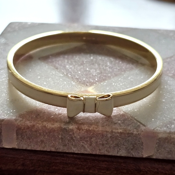 Kate Spade Cream Bowed Bangle - Picture 2 of 3